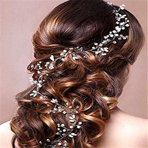 

Crystal / Imitation Pearl / Rhinestone Headdress with Crystal / Imitation Pearl / Crystals / Rhinestones 1 Piece Wedding Headpiece