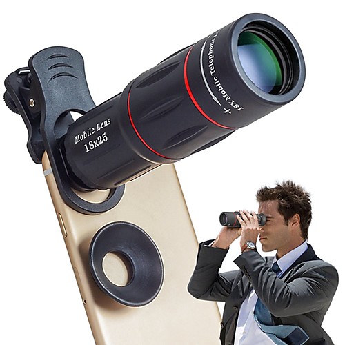 

Cell Phone Lens Universal 18X Optical Zoom Lens Manual Telescope Lens with Clamp for iPhone Samsung and Most Android Smartphonesby Leaysoo