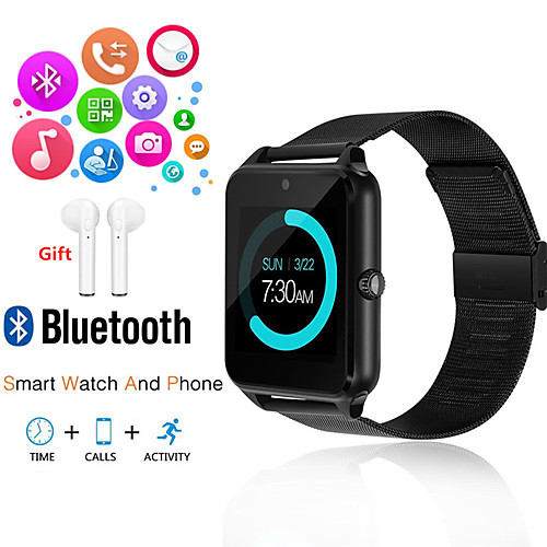 

Indear Z60 Men Women Smartwatch Android iOS Bluetooth 2G Waterproof Touch Screen Sports Calories Burned Hands-Free Calls Timer Stopwatch Pedometer Call Reminder Activity Tracker