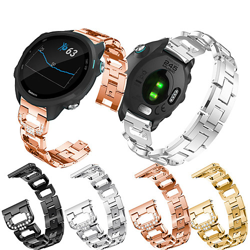 

Jewelry Diamond Watch Band For Garmin Vivoactive 3 / Vivomove HR / Venu / Forerunner 645 / 245 / Vivomove Replaceable Stainless Steel Bracelet Wrist Strap Wristband