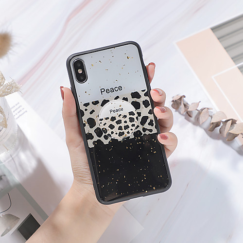 

Case For Apple iPhone XS / iPhone XR / iPhone XS Max Shockproof / with Stand / Ultra-thin Back Cover Word / Phrase / Heart / Geometric Pattern TPU