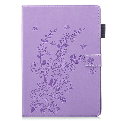 

Case For Apple iPad Air / iPad 4/3/2 / iPad (2018) Wallet / Card Holder / with Stand Full Body Cases Solid Colored / Flower PU Leather