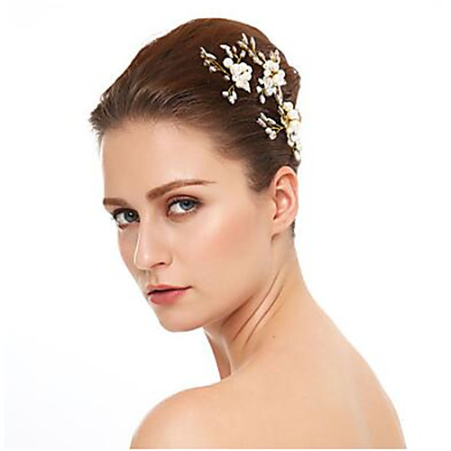 

Imitation Pearl / Rhinestone / Alloy Hair Pin with Rhinestone / Imitation Pearl 3 Pieces Wedding Headpiece
