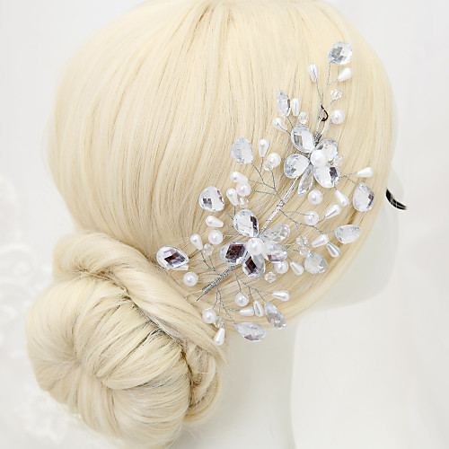 

Crystal / Imitation Pearl / Paillette Headdress with Crystal / Imitation Pearl / Paillette 1 Piece Wedding Headpiece