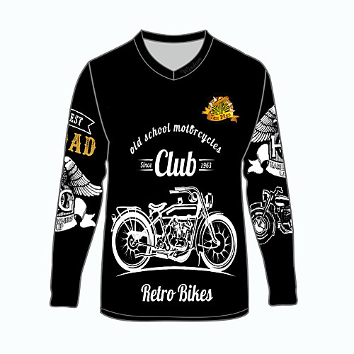 

Old School Motocycles Club Motorcycle Clothes Shirts Tops Jersey for Unisex Polyester / Polyamide Breathable / fast dry
