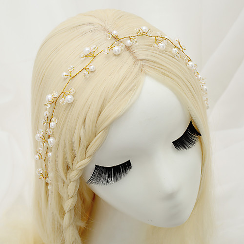 

Crystal / Imitation Pearl Headdress with Crystal / Imitation Pearl 1 Piece Wedding Headpiece