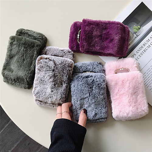 

Phone Case For Samsung Galaxy Back Cover S9 S9 Plus S8 Plus S8 S10 S10 S10 Lite Galaxy S10 E Rhinestone Plush TPU