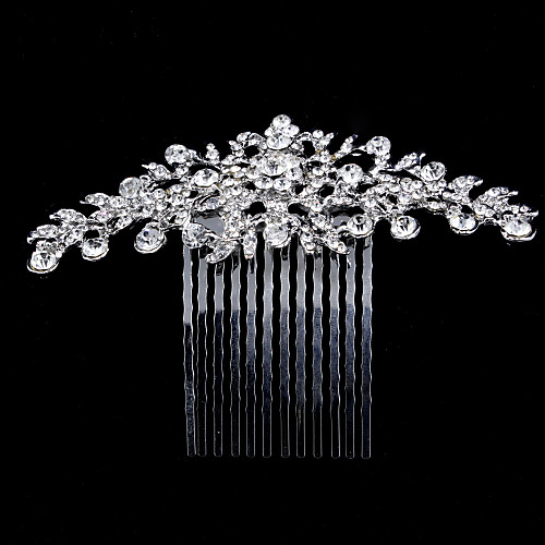 

Alloy Hair Combs / Hair Accessory with Crystal / Rhinestone / Flower 1 PC Wedding Headpiece