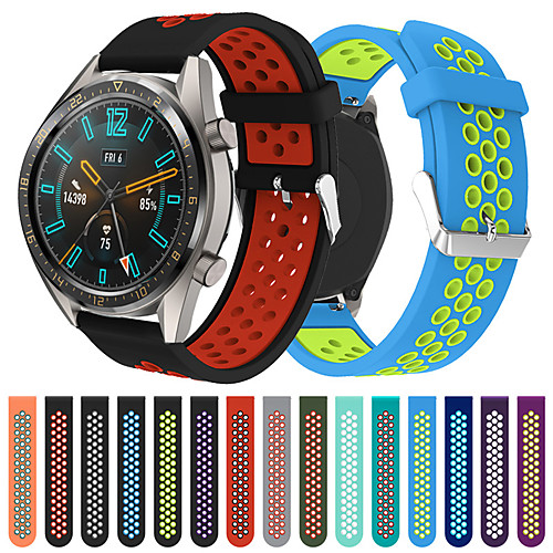 

22mm Silicone Watch Band Wrist Strap For Huawei Watch GT 2 / Active 46mm / Honor Magic / Watch 2 Pro Replaceable Bracelet Wristband