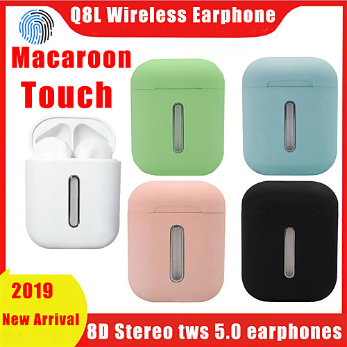 

Macaroom Q8L Bluetooth 5.0 TWS Earbud Touch Control Headphone Pop-up 8D Stereo Wireless Earphone with Colorful Breathing Light