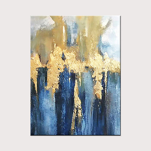 

Oil Painting Hand Painted Vertical Abstract Modern Rolled Canvas (No Frame)