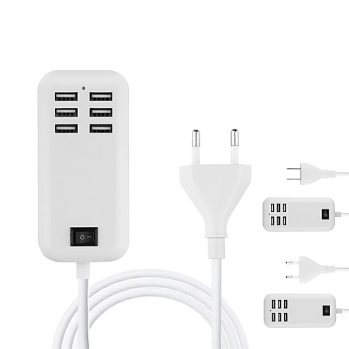 

Home Charger USB Charger EU Plug Multi-Output / Normal 6 USB Ports 5 A 100~240 V for Universal
