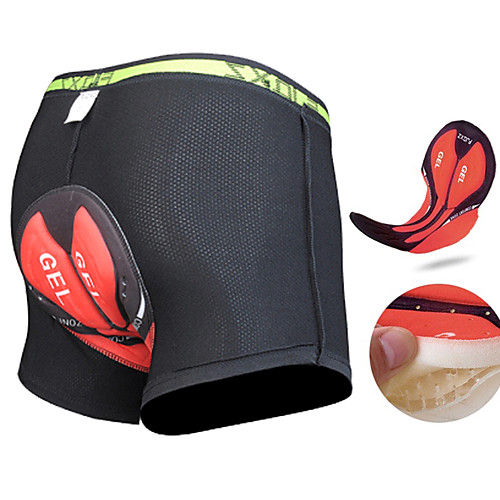 

FJQXZ Men's Cycling Under Shorts Winter Memory Foam Mesh Elastane Bike Shorts Underwear Shorts Padded Shorts / Chamois Breathable Quick Dry Moisture Wicking Sports Solid Color Black Mountain Bike MTB