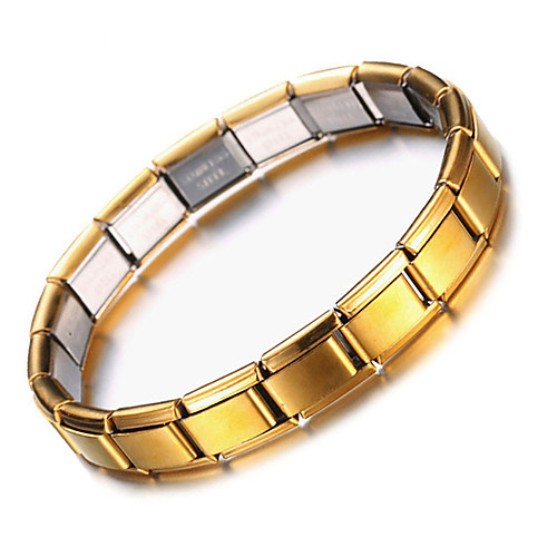 

Men's Earrings / Bracelet Vintage Style Lucky Luxury Classic Punk Trendy Fashion Stainless Steel Bracelet Jewelry Black / Gold Design B / Gold For Gift Daily Holiday Festival