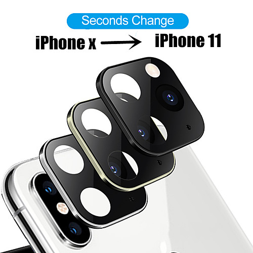 

Modified Metal Sticker Camera Lens Seconds Change Cover For iPhone X XS MAX Fake Camera For iPhone 11 Pro Max Glass Protector