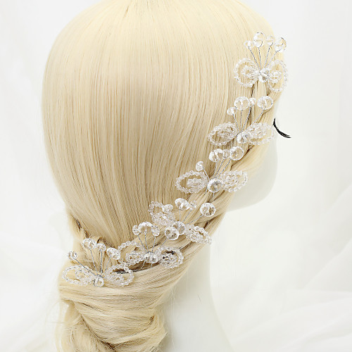 

Crystal Hair Pin with Crystal 6pcs Wedding Headpiece