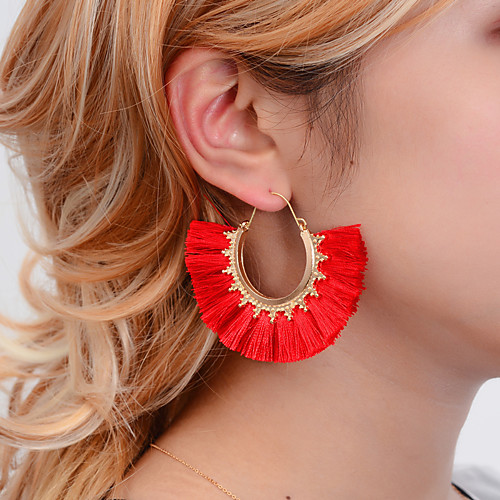 

Women's Earrings Retro Joy Earrings Jewelry Yellow / Light Red / Pink For Club