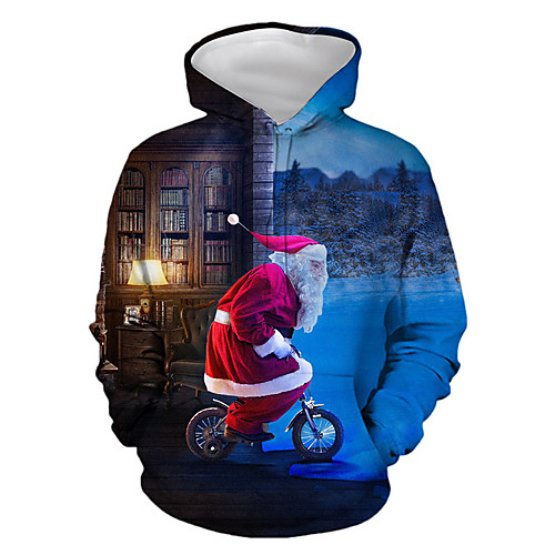 

Men's Hoodie 3D Hooded Casual Hoodies Sweatshirts Blue