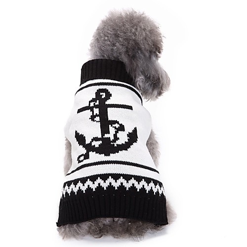 

Dog Cat Sweater Simple Style Winter Dog Clothes Puppy Clothes Dog Outfits White Costume for Girl and Boy Dog Polyester XS S M L XL