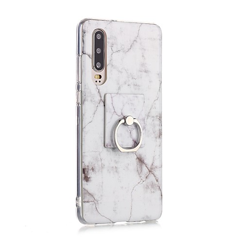 

Case For Huawei Huawei P30 / Huawei P30 Pro / Huawei P30 Lite Ring Holder / Ultra-thin / Pattern Back Cover Marble TPU