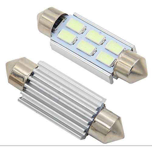 

2pcs Festoon CANBUS 31mm 36mm 39mm 41mm C5W led ERROR FREE 5630 5730 6 LED smd interior reading white ice blue bulbs dome lamps 12v