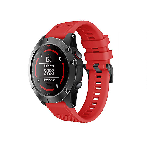 

Smart Watch Band for Garmin 1 pcs Sport Band Classic Buckle Silicone Replacement Wrist Strap for Fenix 5x Fenix 5x Plus fenix 6x Fenix 6X Pro