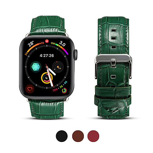 

Smart Watch Band for Apple iWatch 1 pcs Business Band Genuine Leather Replacement Wrist Strap for Apple Watch Series 4 Apple Watch Series SE / 6/5/4/3/2/1 Apple Watch Series 3 Apple Watch Series 2