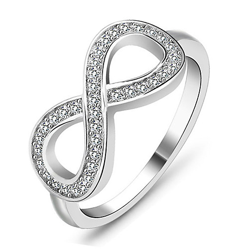 

Ring AAA Cubic Zirconia Silver Platinum Plated Floral Theme Unique Design 1pc 6 7 8 9 / Women's / Gift / Daily