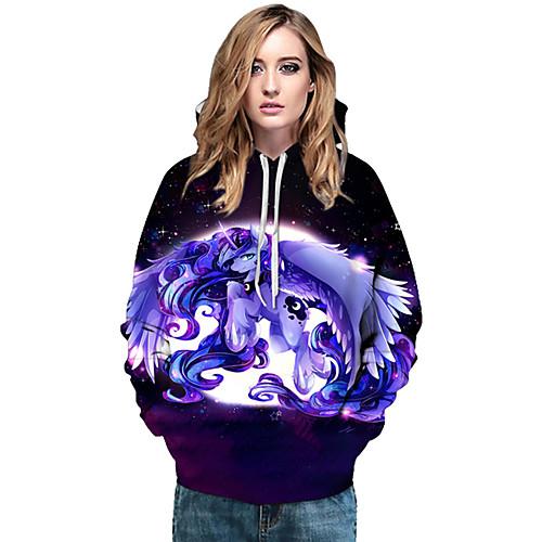 

Women's Plus Size Hoodie Geometric 3D Character Daily Basic Streetwear Hoodies Sweatshirts Purple