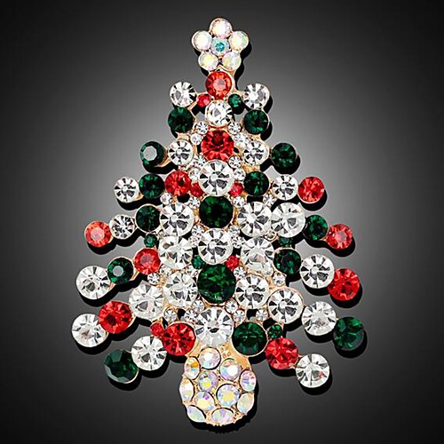 

Women's Brooches Hollow Out Christmas Tree Brooch Jewelry Gold For Christmas