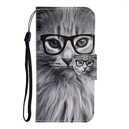 

Case For Apple iPhone 11 / iPhone 11 Pro / iPhone 11 Pro Max Wallet / Card Holder / with Stand Full Body Cases Cat PU Leather