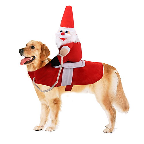 

Dog Costume Christmas Santa Claus Cosplay Funny Christmas Party Winter Dog Clothes Puppy Clothes Dog Outfits Red Costume Baby Small Dog for Girl and Boy Dog Polyster S M L XL / Large Dog