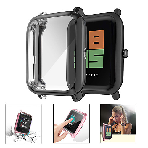 

Soft Plating TPU Protective Clear Watch Case For Huami Amazfit Bip Youth Case Cover Shell Screen Protector