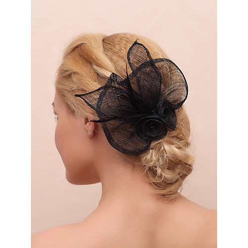 

Feather / Fabrics Flowers with Feather / Floral 1 Piece Wedding Headpiece