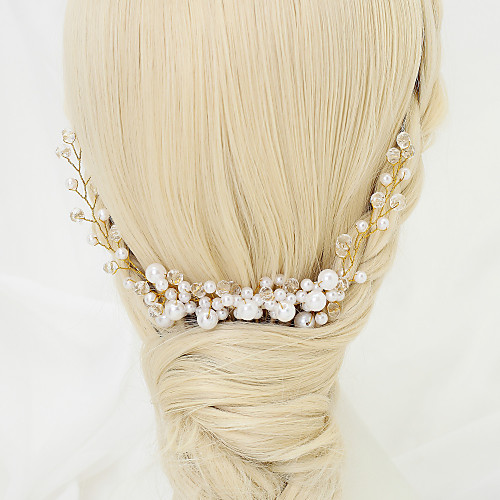 

Crystal / Imitation Pearl Hair Combs with Crystal / Imitation Pearl 1 Piece Wedding Headpiece