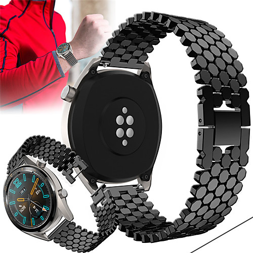 

22mm Metal Watch Band Wrist Strap For Huawei Watch GT Active / GT 2 46mm / Watch 2 Pro / Honor Magic Replaceable Bracelet Wristband