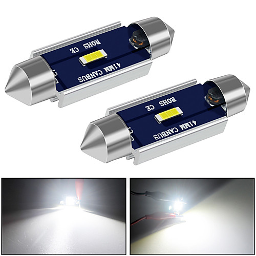 

31mm 36mm 39mm 41mm Canbus LED Light Super Bright 12V DC 500LM White for Reading Door Glove Box License Plate Boot Light 2pcs