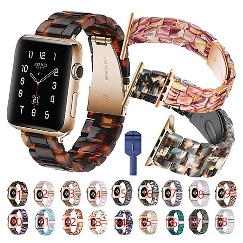 

For Apple Watch Series 6 SE 5 4 3 2 1 Replacement Band Resin Strap Butterfly Buckle and Strap regulator