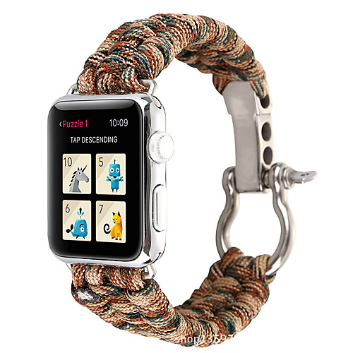 

Outdoor Sport Nylon Strap Umbrella Rope Woven Bracelet Watchband for Apple watch 38/42/40/44mm Band Series 5 4 3 2 1
