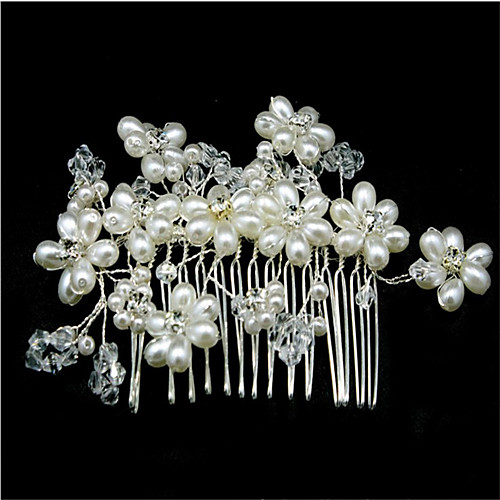 

Crystal / Imitation Pearl / Rhinestone Hair Combs with Crystal / Imitation Pearl / Crystals / Rhinestones 1 Piece Wedding Headpiece
