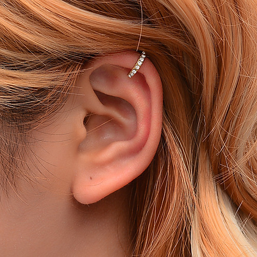 

Women's Ear Cuff Briolette Cross Earrings Jewelry Silver / Gold For Festival