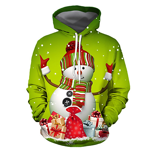 

Men's Hoodie 3D Hooded Casual Hoodies Sweatshirts Green