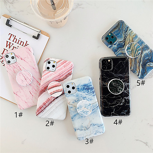 

Case For Apple iPhone 11 / iPhone 11 Pro / iPhone 11 Pro Max with Stand / Pattern Back Cover Marble TPU