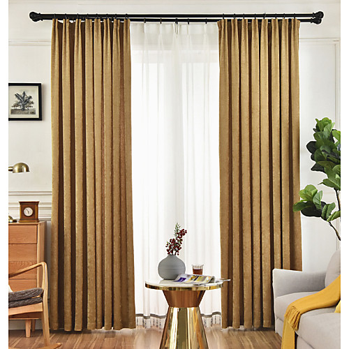 

Nordic Luxury Style High-End Double-Sided Chenille Flannel Curtain Living Room Bedroom Dining Room Curtain
