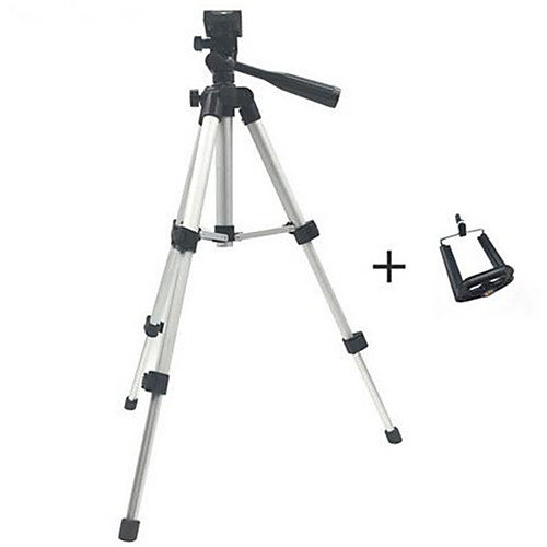 

Professional Foldable Camera Tripod Holder Stand Screw 360 Degree Fluid Head Tripod Stabilizer Aluminum with Phone Holder