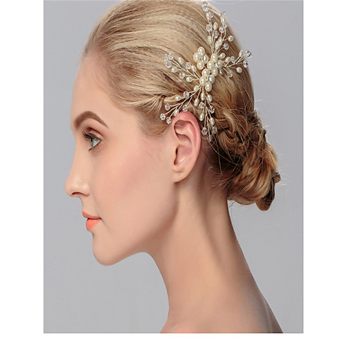 

Imitation Pearl / Rhinestone / Alloy Hair Combs with Rhinestone / Imitation Pearl 1 Piece Wedding Headpiece