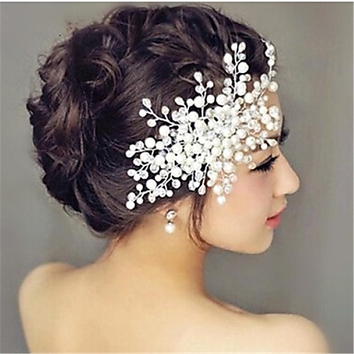 

Crystal / Imitation Pearl Hair Combs with Crystal / Imitation Pearl 1 Piece Wedding Headpiece