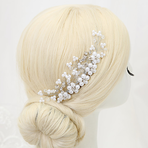 

Crystal / Imitation Pearl / Rhinestone Hair Combs with Rhinestone / Crystal / Imitation Pearl 1 Piece Wedding Headpiece
