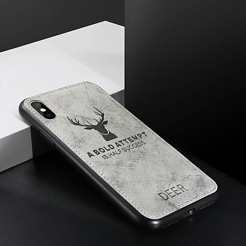 

Case For Apple iPhone XS / iPhone XR / iPhone XS Max Shockproof / Ultra-thin / Pattern Back Cover Word / Phrase / Animal PU Leather / TPU