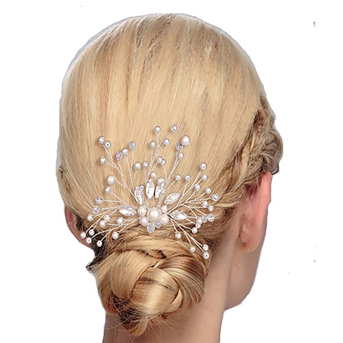 

Imitation Pearl / Rhinestone / Alloy Hair Combs with Rhinestone / Imitation Pearl 1 Piece Wedding Headpiece